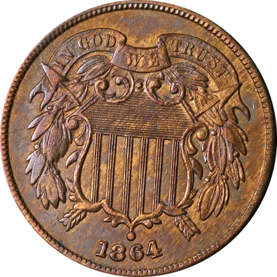 1864 Two (2) Cent Piece - Image 1 of 2
