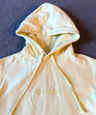 Undefeated 5 Strike Men's Yellow Embroidered Hooded Sweatshirt - Size Medium - Image 1 of 4