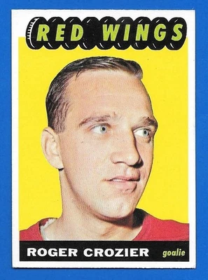 1965-66 TOPPS #42 ROGER CROZIER DETROIT RED WINGS 65-66 NHL HOCKEY CARD - Image 1 of 2
