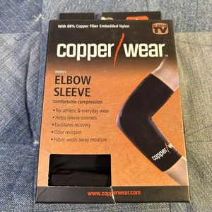 Copper Wear Unisex Compression  Knee Clinic Sleeve Large 88% Nylon 12% Spandex - Picture 1 of 3