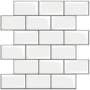 10-Sheet White Subway Tiles Peel and Stick Backsplash, Stick on Tiles Kitchen... - Picture 1 of 7