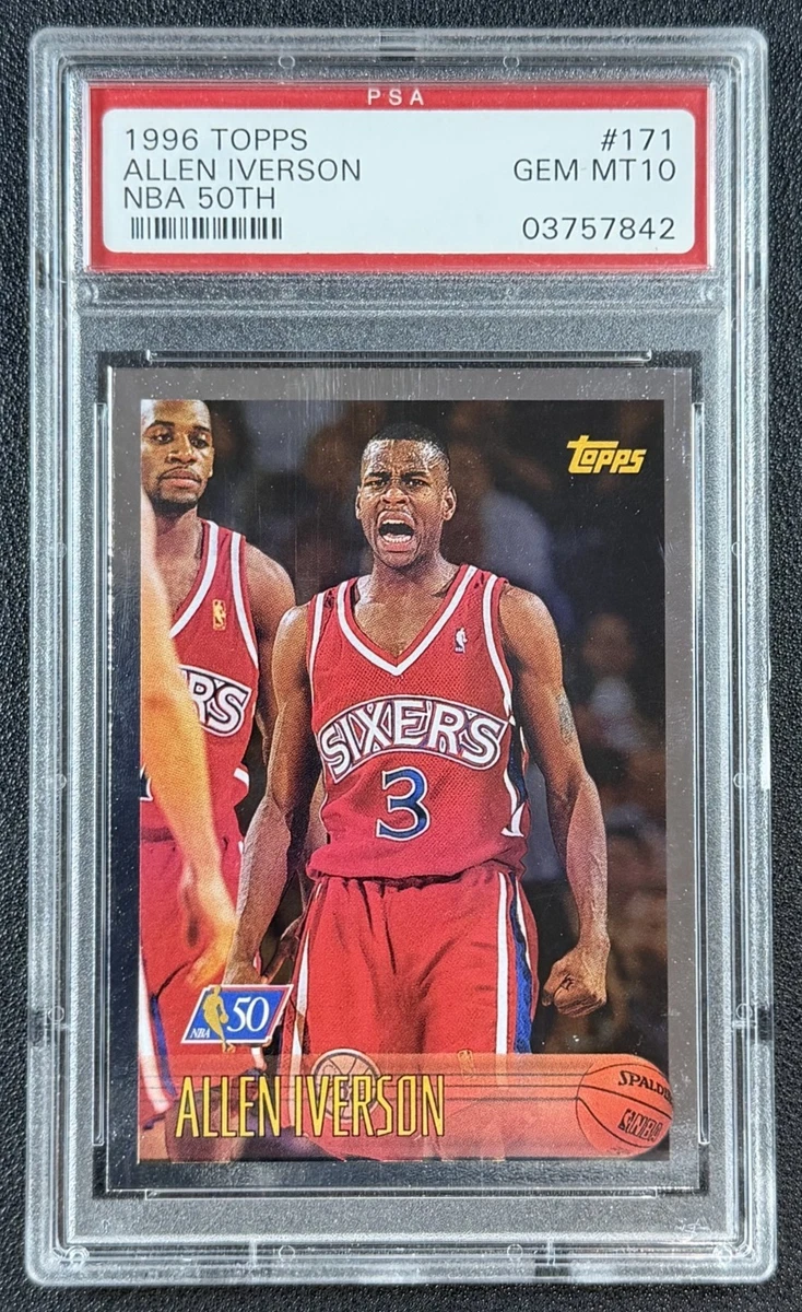Allen Iverson Basketball Grade 10 Rookie Sports Trading Cards