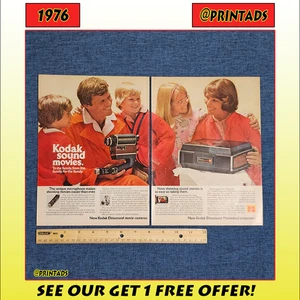 1976 Kodak 2 Seiten Filmkamera Printanzeige - Elektronik - Bild 1 von 2