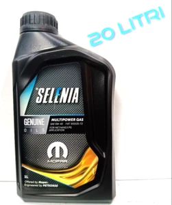 20 Litri Olio Motore Selenia Multipower Gas 5W40 GPL METANO Mopar - Foto 1 di 5