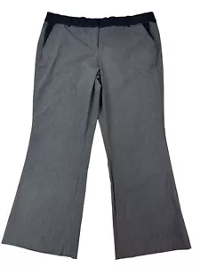 Lane Bryant Women's Plus Size 24 Gray Stretch Wide-Leg Pants 42"Waist x 30"Ins. - Picture 1 of 24