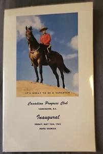 Canadian Progress Club ephemera plastic cover VTG 1962 rare excellent condition  - Bild 1 von 2