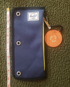 Herschel Supply Co UMFUNKTIONIERTE/BLEISTIFTHÜLLE neonblau gelb Leinwand neu mit Etikett NEU. - Bild 1 von 5