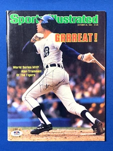 ALAN TRAMMELL HOF SIGNED SPORTS ILLUSTRATED MAGAZINE 1984 PSA DNA - Picture 1 of 2
