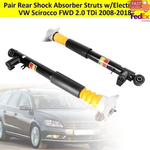 Pair Rear Shock Absorber Struts w/Electric for VW Scirocco FWD 2.0 TDi 2008-2018 - Picture 1 of 12