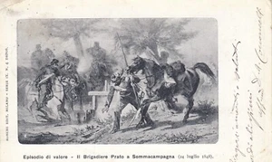 CARTOLINA *73 GUERRA EPISODIO IL BRIGADIERE PRATO A SOMMACAMPAGNA VIAGGIATA 1916 - Picture 1 of 2