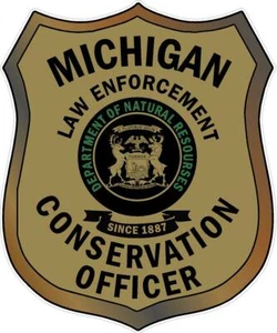 Michigan Conservation Officer Reflective Sticker Wildlife Police LEO DNR  - Picture 1 of 3