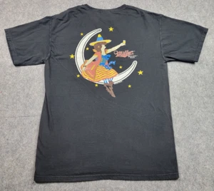 Miller High Life Shirt Herren Medium schwarz Girl In The Moon Rücken Grafik - Bild 1 von 9