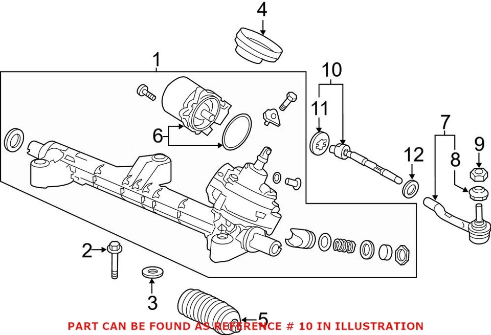 Extremo de barra de amarre de dirección original OEM para Acura TLX 2.4 L4 2015-2020 53010T2AA01 Foto 1 de 1