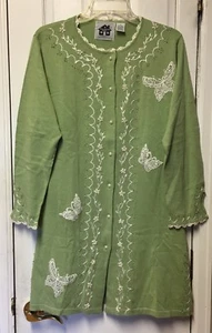 Storybook Knits Shimmery Dream Long Cardigan Tank Top 2 Pc Set Butterflies Sz M - Bild 1 von 12