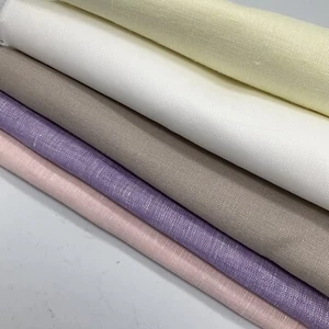 Remnant Scrap Bag 5 Pieces Of 100% Irish linen Crafting Fabric QF83 Pastel - Picture 1 of 5