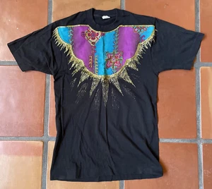 Vtg FRUIT OF THE LOOM Men’s S Black Art Craft T-Shirt Made In USA Single Stitch - Picture 1 of 24
