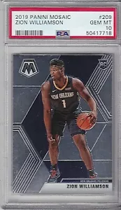Panini Mosaic #209 RC 2019-20 novato Zion Williamson PSA 10 gemas como nuevo - Imagen 1 de 2