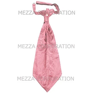 Nuevo Vesuvio Napoli Hombre Poliéster Ascot Cravat Corbata Paisley Party Rosa - Imagen 1 de 1