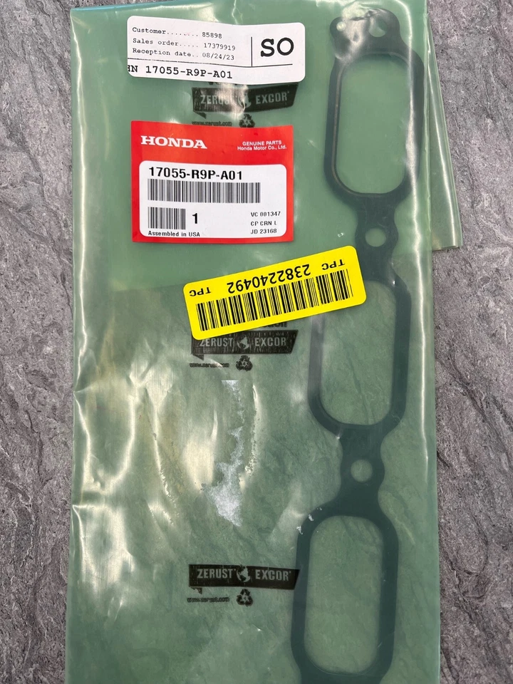 17055-R9P-A01 Junta colector de admisión delantera genuina Honda/Acura totalmente nueva Foto 1 de 1