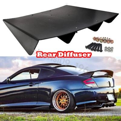 Black Rear Bumper Diffuser Shark 4 Fins Spoiler Lip Splitter For Hyundai Tiburon Foto 1 de 4