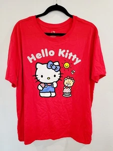 Hello Kitty By Sanrio Red Hello Kitty Graphic Kids T-shirt Size L Back To School - Picture 1 of 4