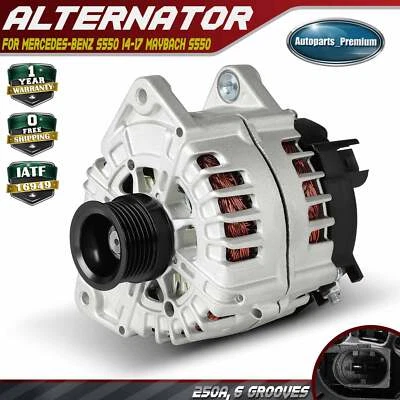 Alternator for Mercedes-Benz S550 2014-2017 Maybach S550 250A 14V CW 6-Groove - Image 1 of 4