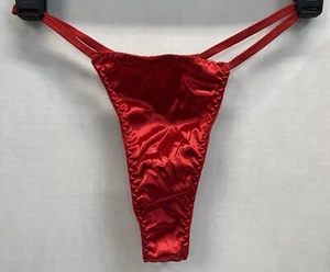 Mutandine perizoma vintage delicate seconda pelle effetto bagnato raso taglia L retro a rete - Foto 1 di 5