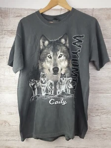 Vintage "GILDAN Ultra Algodón" Gris Wymington Cody, Camisetas, Talla L Grande, Lobo - Imagen 1 de 13