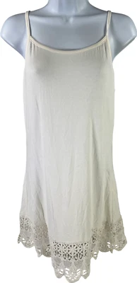 Monoreno Women’s Ivory Lace Bottom Sleeveless Top - M - Image 1 of 3