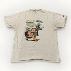 Vintage 90s TOO MUCH COFFEE MAN (Shannon Wheeler) T-Shirt -XL - Bild 1 von 7