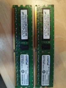 Crucial 4GB 2x2GB PC2-6400 MT18HTF25672AY-800G1 ram modules (1) - Picture 1 of 4