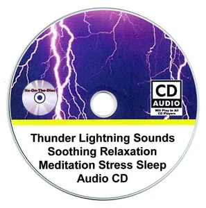 Thunder Lightning Sounds Soothing Relaxation Meditation Stress Sleep Audio CD - Picture 1 of 7