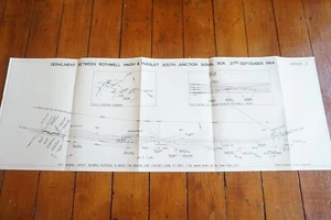1964 Rothwell Haigh & Hunslet Signal Box Railway Track Map Diagram  - Photo 1 sur 3
