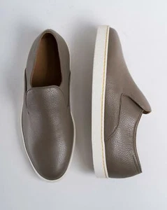 John Lobb $775 NIB Clay Taupe Haven Leather Casual Slip On Shoes 6 Made in Italy - Picture 1 of 6