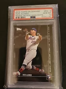 2019 Topps On Demand Rookie Review Rookie Highlights Pete Alonso RC #PA-4 PSA 10 - Picture 1 of 2