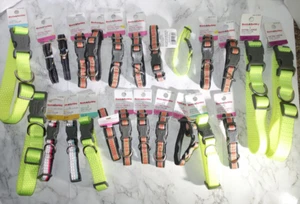Lot 24 Boots & Barkley Adjustable Dog Collars Assorted Sizes Colors XS,S,M,L,XL - Picture 1 of 5