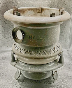 Antiker Emaillegeschirr Tischherd grau misst 8" hoch Herz Design um 1920 - Bild 1 von 7