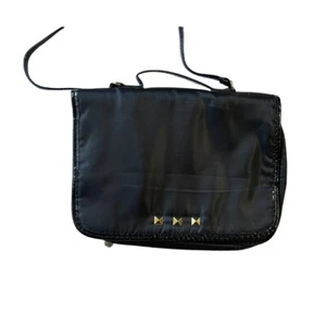 Bolso de viaje plegable negro y dorado para mujer con bolso pequeño extra con cremallera. Nuevo sin etiquetas - Imagen 1 de 6