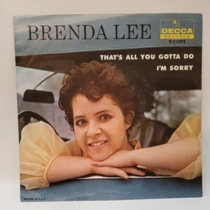 Brenda Lee I'M SORRY / THAT'S ALL YOU GOTTA DO (45/PS)#31093 PLAYS VG++ NO NOISE - Picture 1 of 6