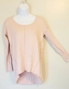 Jennifer Lopez leichter blassrosa funkelnd bi-leveliges Strickoberteil XS - Bild 1 von 3