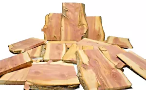 RED AROMATIC CEDAR Milled Dried Live Edge SLABs 1in Thick 10 Pounds Ships Free! - Picture 1 of 6