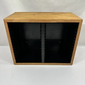 Case Logic Wood CD Storage Case Wall & Shelf Mount 11.5” x 9” Holds 30 CDs - Picture 1 of 13
