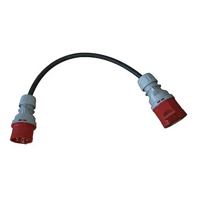 KOBER-ELEKTROTECHNIK CEE Adapter CEE 16A Stecker auf CEE 32A Kupplung Starkstrom Kabel Sirox, PCE