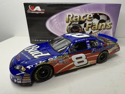 Dale Earnhardt Jr #8 2007 Budweiser estrellas y rayas 1:24 aficionados a la carrera cromo dorado Foto 1 de 4