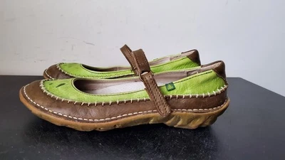 Zapatos para mujer Mary Jane verde marrón El Naturalista 39 8,5 naturaleza sostenible Foto 1 de 4