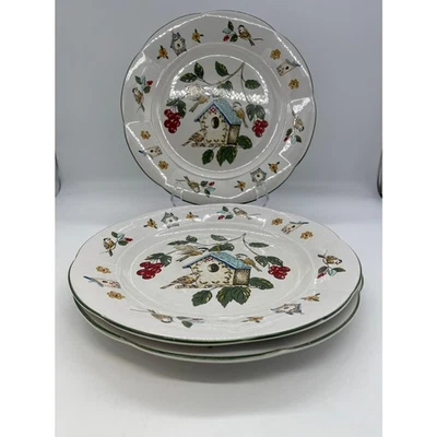 Century Stoneware Feathered Friends Set of 3 Dinner Plates 10.5" - Image 1 of 4