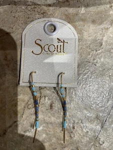 Scout Stone Thread Earrings Turquoise Gold - Picture 1 of 4