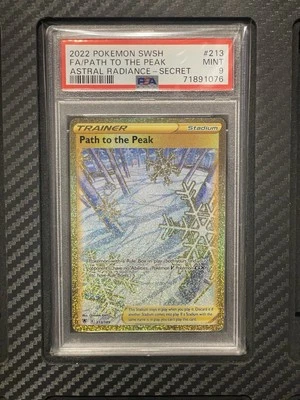 2022 PSA 9 FA Path To The Peak #213 Full Art Gold Secret Rare Pokemon TCG AR - Image 1 of 2