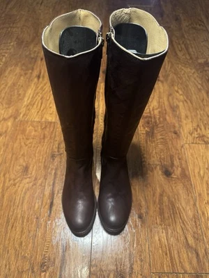 Botas militares para mujer Frye Melissa de cuero marrón talla 6B 76496 Foto 1 de 4