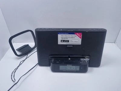 Sony ICF-DS15iPN Speaker Dock Apple Lightning iPhone iPod , Clock, Radio Tested - Image 1 of 4
